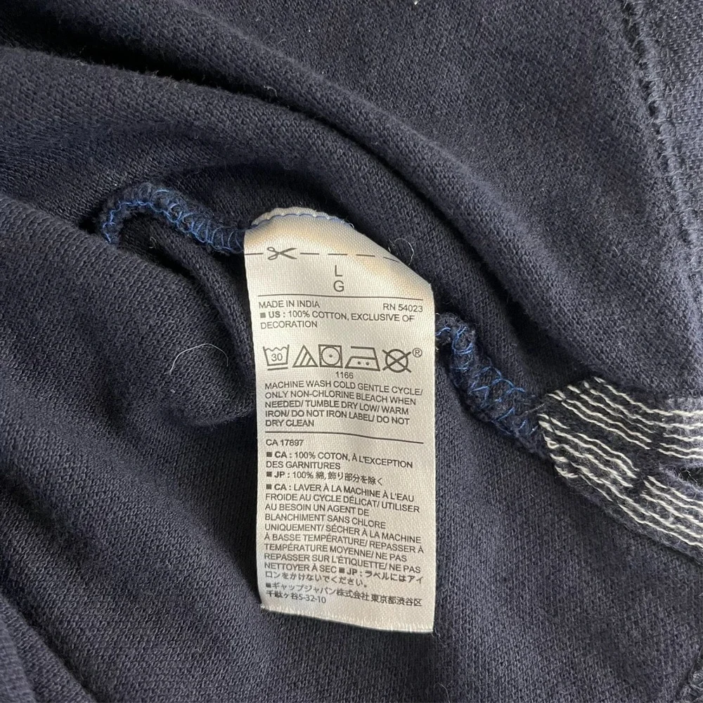 Banana Republic Polo Shirt Men's L Blue‎ Striped Logo Collared Cotton